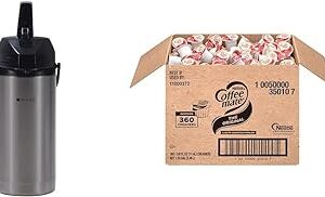 Bunn 3.8 Lt Airpot, Standard, Stainless and Nestle Coffee mate Coffee Creamer, Original, Liquid Creamer Singles, Non Dairy, No Refrigeration, Box of 360