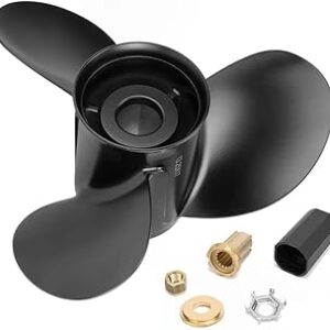 OEM 13 1/4 x17 Upgrade Boat Propeller 48-77344A45 fit Mercury Outboard Motos 60 75 80 90 100 115 125 HP,15 Spline Tooth,Hub Kits Included, RH