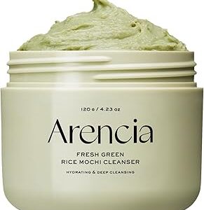 Korean Rice Mochi Face Cleanser - Face Mask, Foaming Cleanser, Gentle Scrub All in One - Deep Cleansing, Moisturizing, Pore Minimizing, Removing Blackhead- with Rice Water & Green Tea, Mugwort