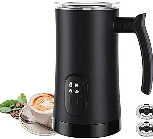 Milk Frother, 4 in 1 Electric Milk Steamer,11.8oz/350ml Automatic Warm and Cold Foam frother for Coffee, Latte, Macchiato, Cappuccino, Hot Chocolate
