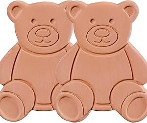 2PCS Terracotta Brown Sugar Keeper Bear Brown Sugar Saver and Softener Disc to Maintain Food Moisture in Storage Container