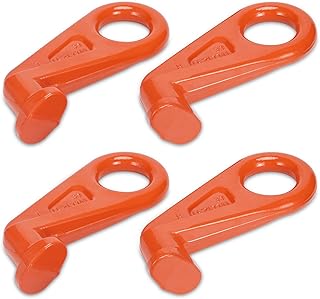 Leero Shipping Container Lifting Hooks, 12.5T Working Load Limit, Left & Right 45 Degree G80 Alloy Steel Transport Container Lifting Hook, Used for Cargo Transport, Storage, Cargo Movement, 4 Pack