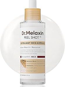 Peel Shot Glow White Rice Peeling Ampoule, Soft Exfoliating Face and Body Scrub Dead Skin Cells Remover for All Skin Types korean skin care 80ml