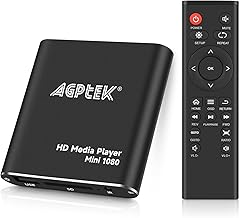 HDMI Media Player, Black Mini 1080p Full-HD Ultra HDMI Digital Media Player for -MKV/RM- HDD USB Drives and SD Cards