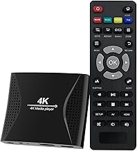 ACEMAX 4K Ultra-HD Digital Media Player for USB Drives and MicroSD Cards with 4K HDMI and Analogy AV, Digital Signage,Automatic Playback,Resume and Looping Capability,H.265 Videos Music Photos...