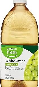 Amazon Fresh, White Grape Juice, 64 Fl Oz
