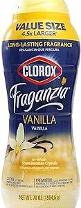 Clorox Fraganzia In-Wash Scent Booster Crystals in Vanilla Scent, 70oz | Laundry Crystals | In-wash Scent Booster for Fresh Laundry in Vanilla Scent 70 Ounce Crystals