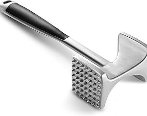 KITEXPERT Meat Tenderizer Hammer with Comfortable-Grip Handle, Dual-side Mallet for Kitchen, Heavy Duty Pounder For Tenderizing Steak, Beef and Fish