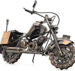 Unique Fathers Day Motorcycle Gifts for Dad Grandpa Husband, Birthday Gifts for Men & Women Motorcycle Riders, Vintage Home, Office, Mens Room Decor, Scrap Metal Art