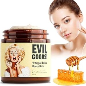 Whipped Beef Tallow and Honey Balm,Tallow Honey Balm,Tallow Face Moisturizer,Grass Fed Grass Finished Face Cream,Hydrates and Nourishes the Skin