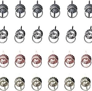 Ruwado 40 Pcs Metal Brad Fasteners with Pull Rings Large Paper Fasteners for DIY Art Crafting Project Drawer Decorative Scoreboard Kitchen Bathroom Bedroom