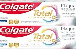 Total Plaque Pro Release Whitening Toothpaste, 2 Pack, 3.0 Oz Tubes