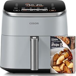 COSORI Air Fryer 9-in-1, Compact but Large 6 Qt, 5 Fast Fan Speeds with 450F for Ultra Crsipy, 95% Less Oil, 100+ In-App Recipes, Roast, Bake, Dehydrate, Reheat, Broil, Proof, Ceramic