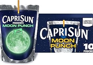 Capri Sun Moon Punch Wild Cherry Flavored Juice Drink Blend from concentrate with other natural flavor 10 ct Box, 6 fl oz Pouches