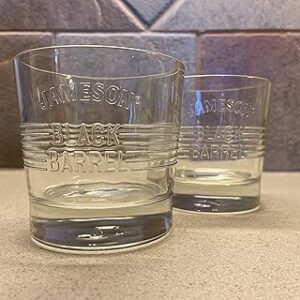 Black Barrel Glasses (Set of 2)