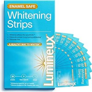 Lumineux Teeth Whitening Strips 9 Treatments – Peroxide Free - Enamel Safe for Whiter Teeth - Whitening Without The Sensitivity - Dentist Formulated - Sensitivity Free
