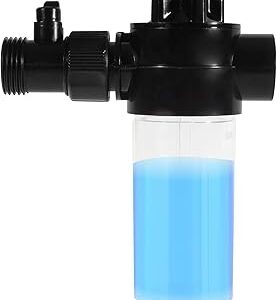 Varomorus 4 oz Fertilizer Injector Bottle with Valve and Hose Adapter
