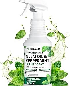 Neem Oil Spray for Plants & Peppermint Spray, 16oz | All-Natural Cold-Pressed Neem Oil for Indoor and Outdoor | Easy to Use